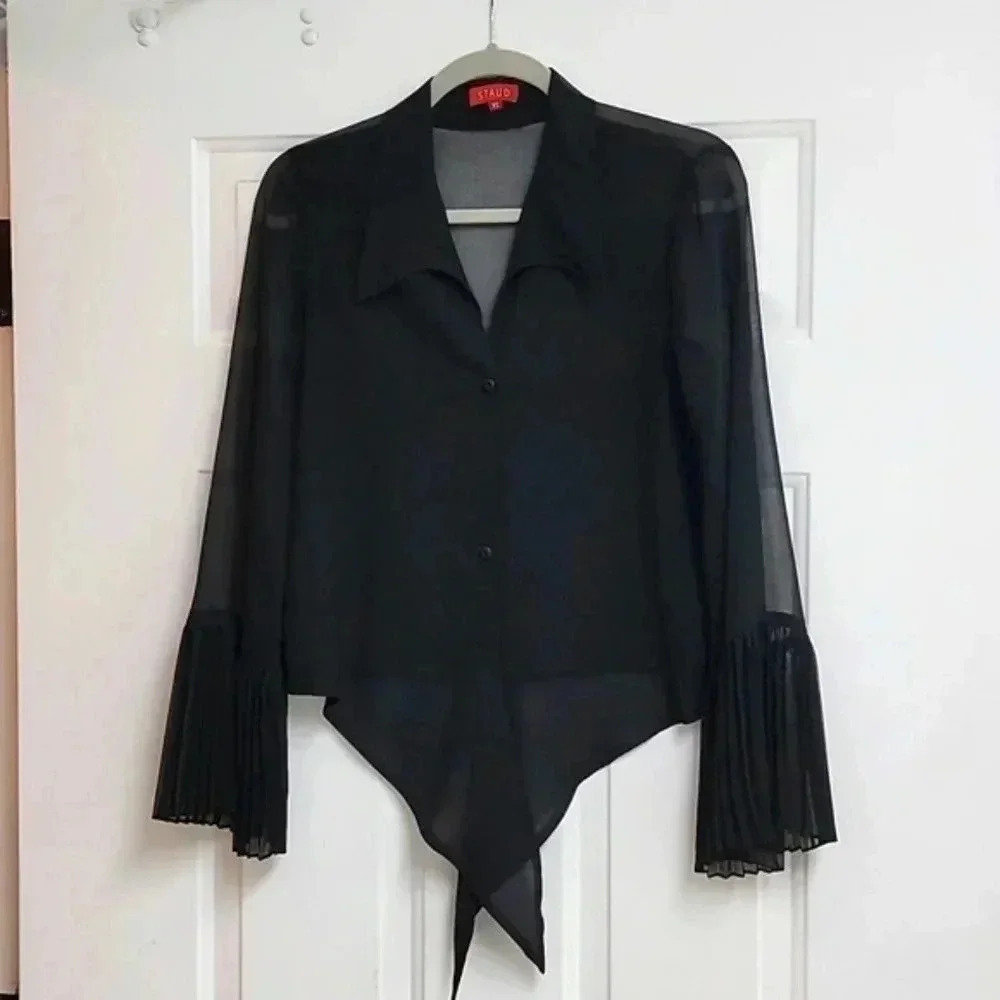 Staud Long Sleeve Bottom down Shirt